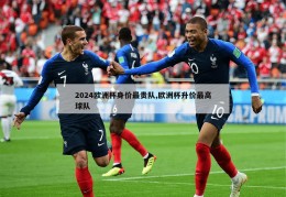 2024欧洲杯身价最贵队,欧洲杯升价最高球队