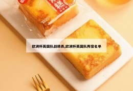 欧洲杯英国队战绩表,欧洲杯英国队阵容名单