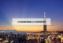 1999欧洲杯成绩表,九六年欧洲杯冠军