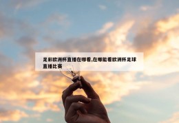 足彩欧洲杯直播在哪看,在哪能看欧洲杯足球直播比赛