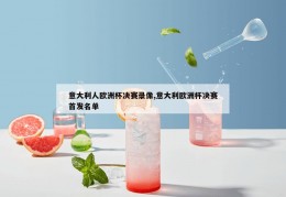 意大利人欧洲杯决赛录像,意大利欧洲杯决赛首发名单